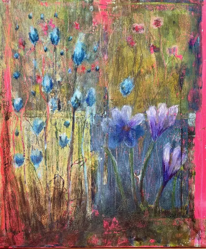 Akrylmålning Spring time av Art By Nina Johansson