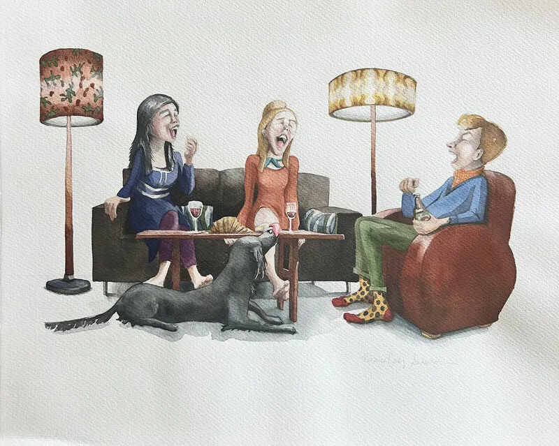 Akvarell Hors d'oeuvres av Rebecca Cary