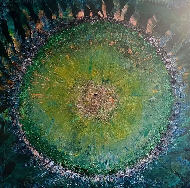 Akrylmålning Circle of life av Art By Nina Johansson