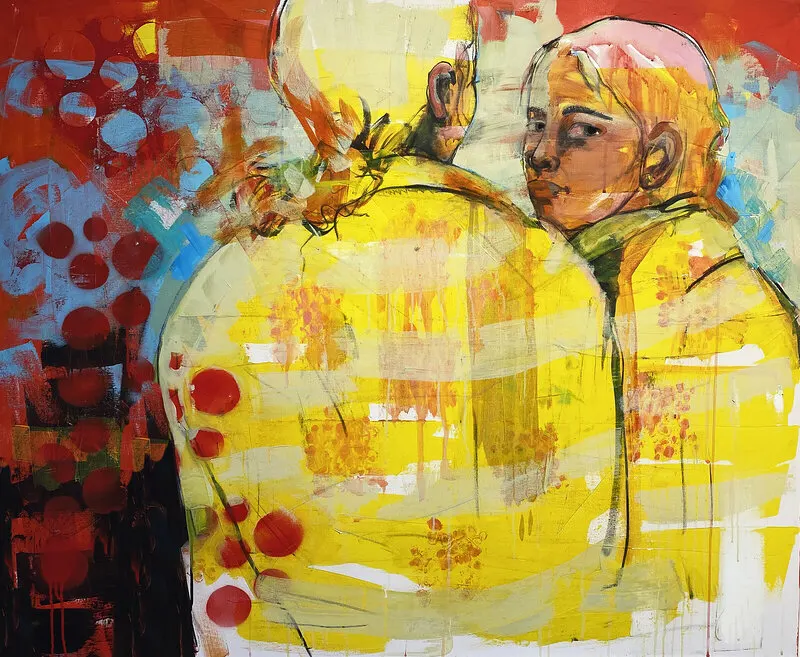 Akrylmålning Värm mig av Anna Sjölin