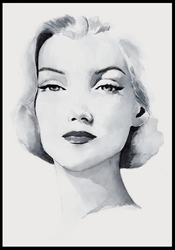 Akvarell Marilyn lll av Helena Engström