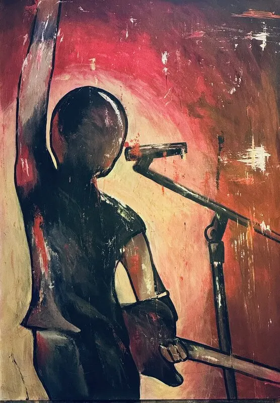 Akrylmålning Live 3 av Magnus Bodell