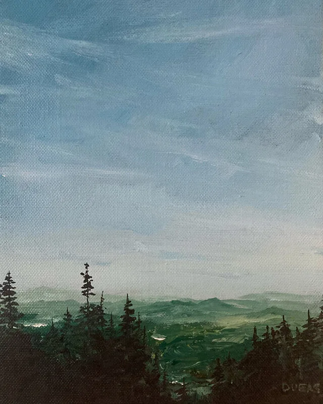 Oljemålning View from Orford av Zachary Dugas