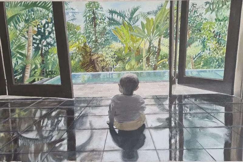 Oljemålning Ögonblick 1 av Rebecca Weissmann