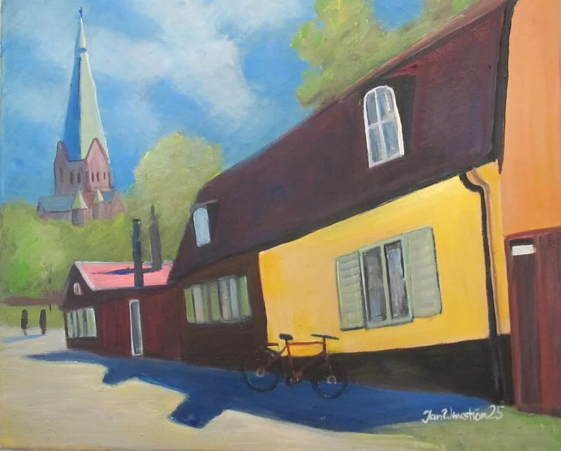 Oljemålning Vita bergen av Jan Wineström