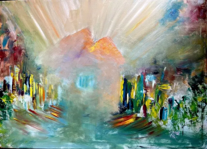 Oljemålning Yesterday in dream av Simret Nebrin Rylander