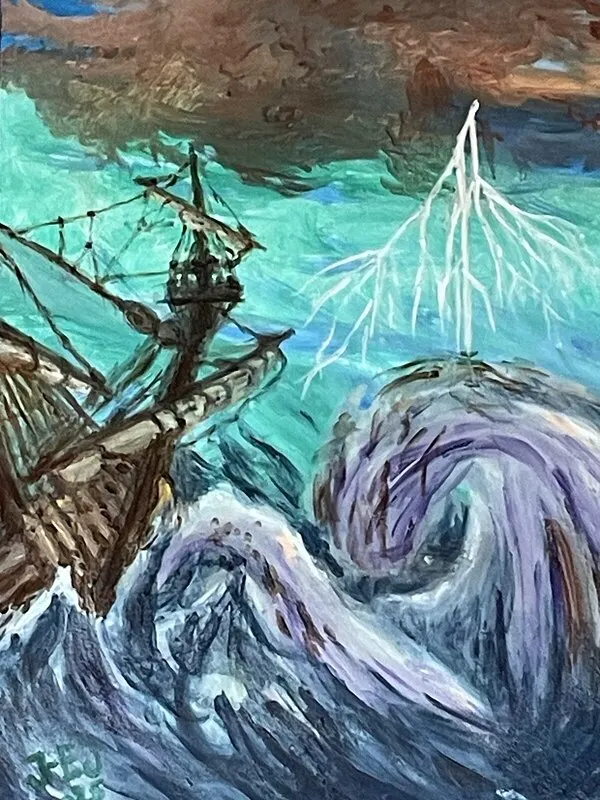 The Lionbird clipping the waves av Jan-Eric Johansson