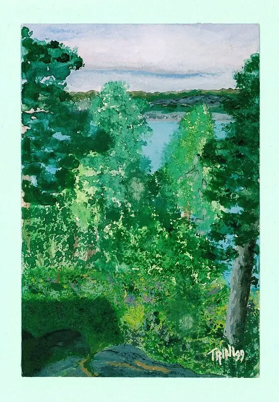 Akrylmålning Vy av Trini