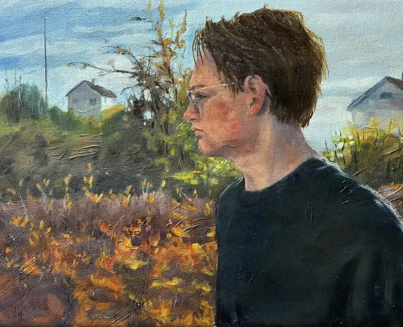 Oljemålning September av Margareta Bergetun