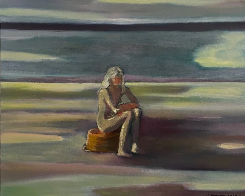 Oljemålning Solitude. av Camilla Wolgers