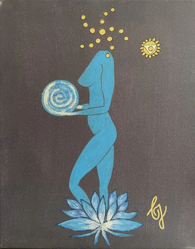 Akrylmålning Jag talar av Camilla Johansson