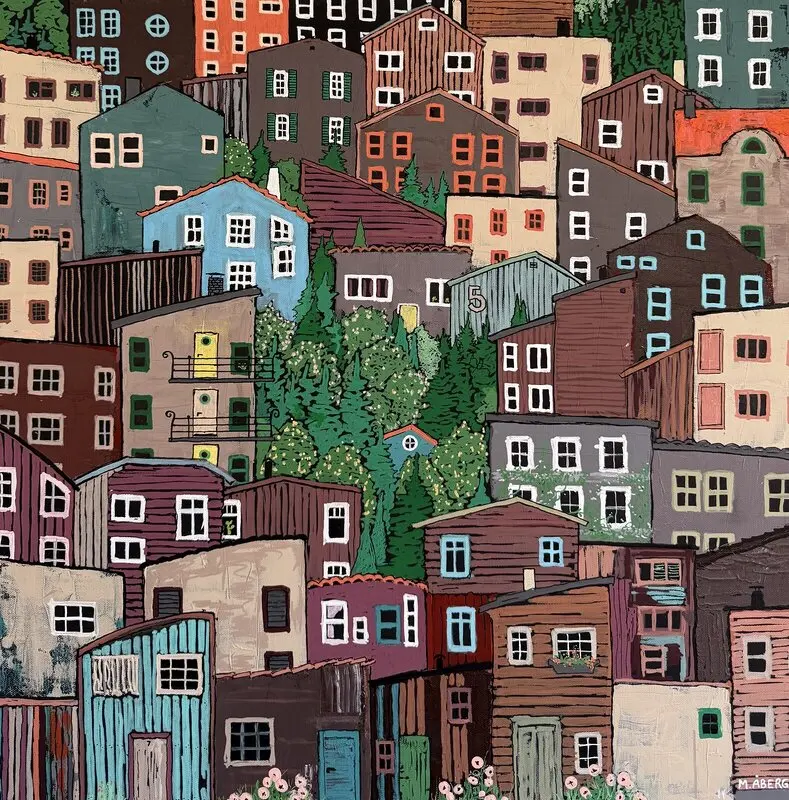 Akrylmålning Det lilla blå av Mattias Åberg