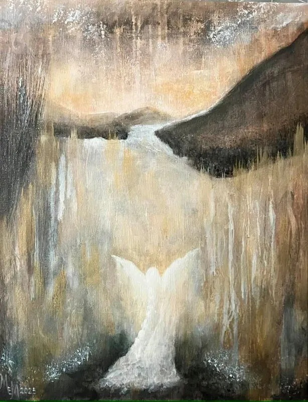 Akrylmålning Seeking the light av Marilyn Miller