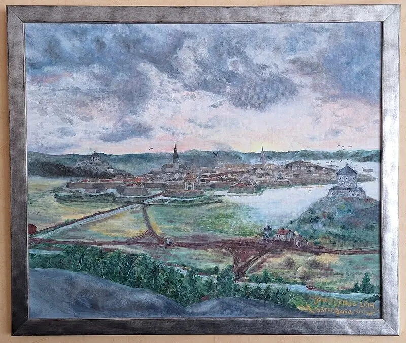 Oljemålning Göteborg 1716 -1806 av Jonas Albrektson Comba