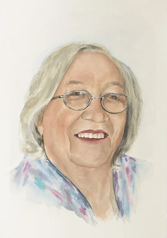 Akvarell Oma av Björn Olfenius