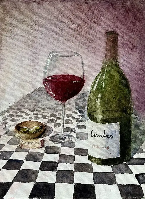 Akvarell Vinbar av Marika Sandin