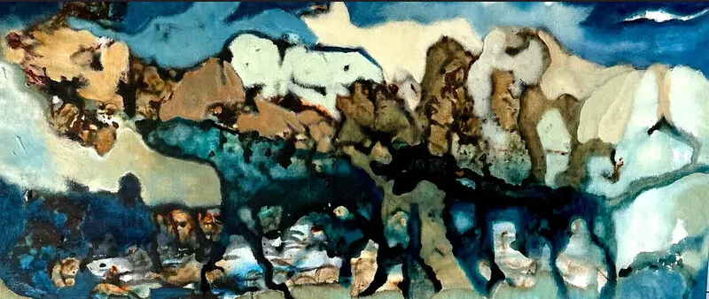 Akrylmålning Vandringen av Maria Falk Larsson