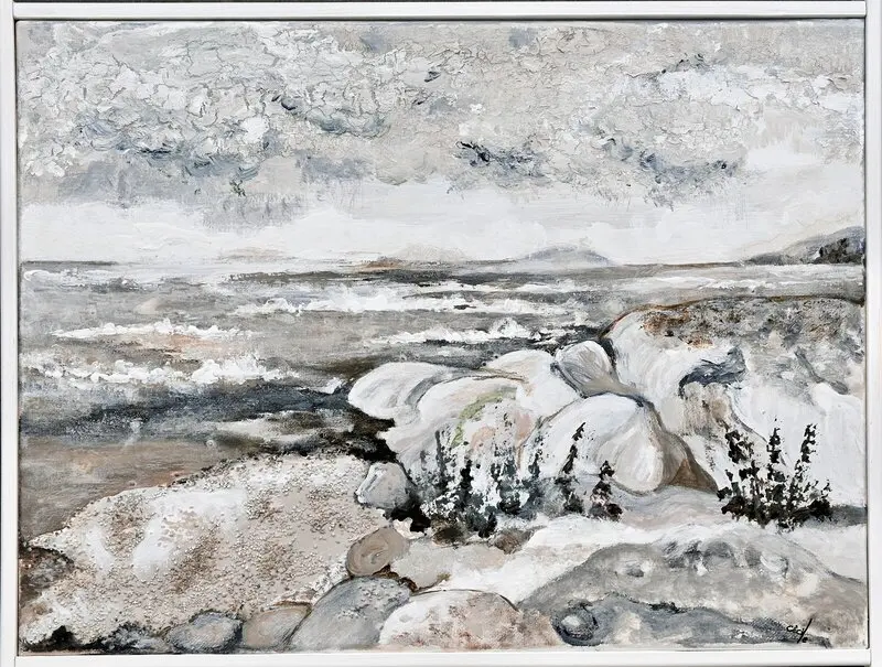 Akrylmålning Skärgårdens Lugn av Cécile Hansson