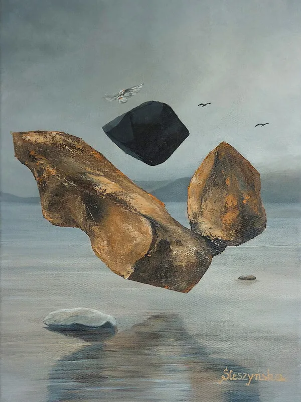 Akrylmålning Cosmic Spell av Marlena Sleszynska