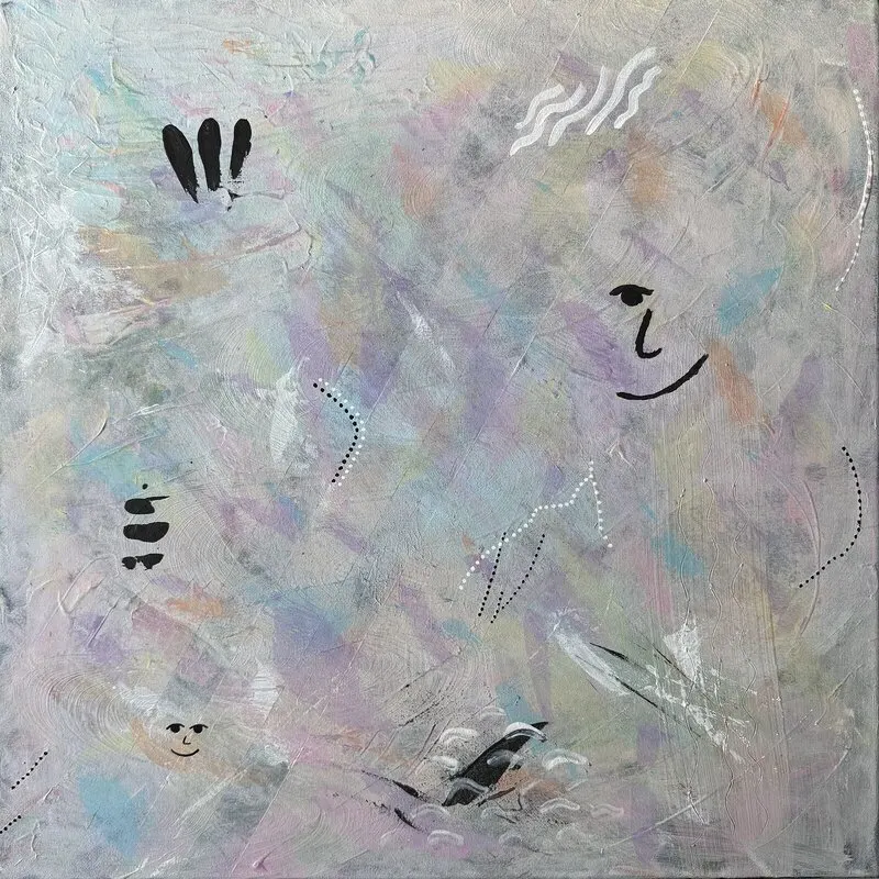 Akrylmålning Vårkänsla av Angelica M