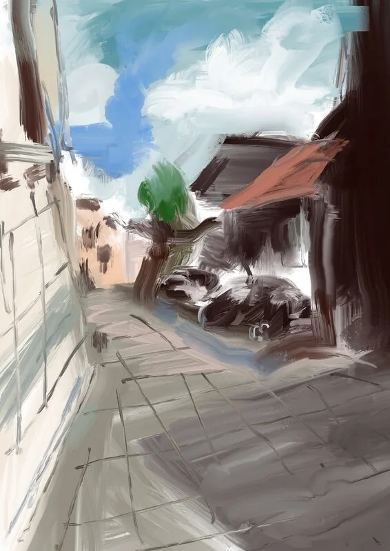 Gatuvy Szentendre av Urban Hedin