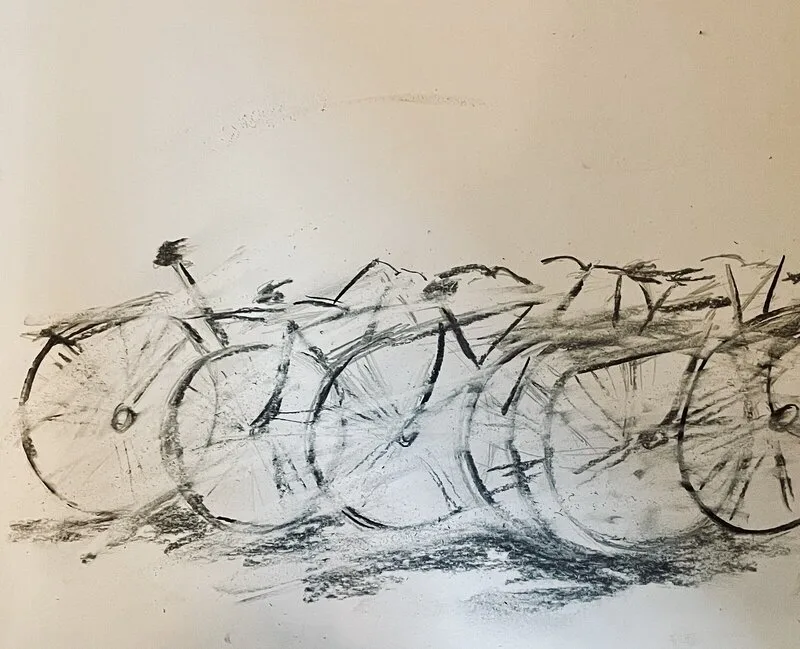 Cykelkavalkad av Gunilla Tuvin