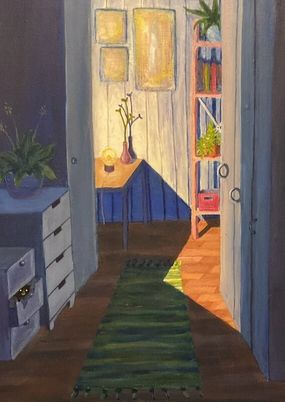 Akrylmålning Hörna av Saga Aune