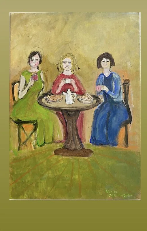 Akrylmålning Det kan blåsa många vindar av Karina Sommarström