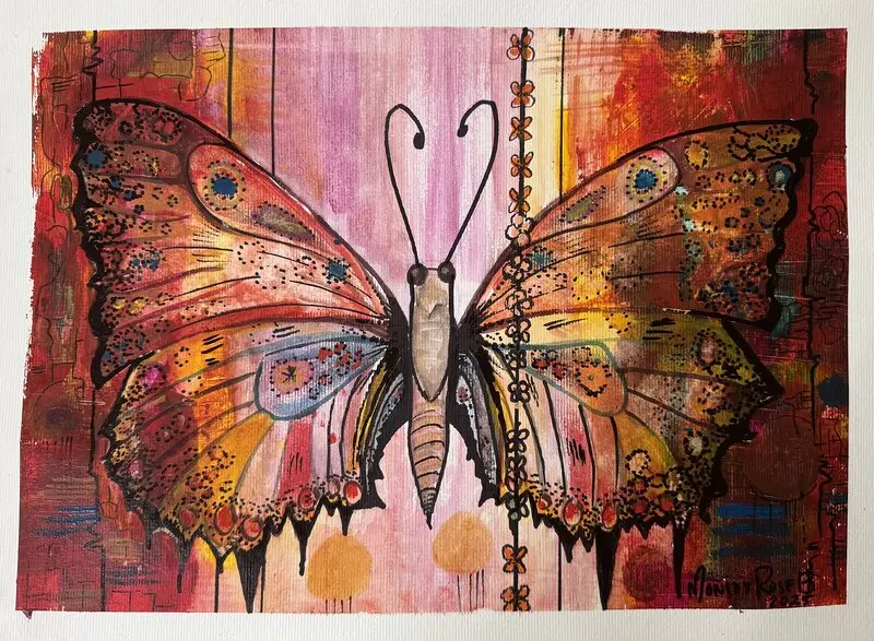 Colorful Wing Beats av Monica Rose Bergström (Monixx)