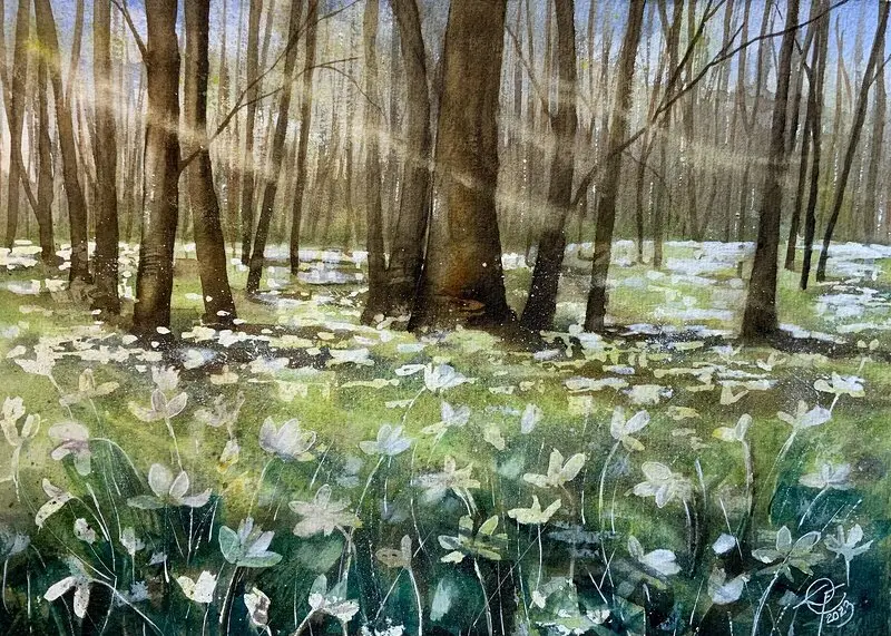 Akvarell Vår!!!!! av Lena Fransson