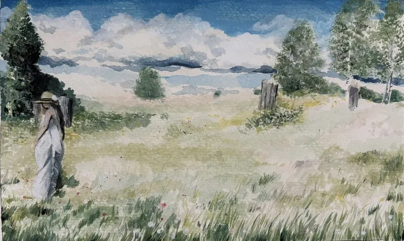 Akvarell I dungen av Emelie Palm