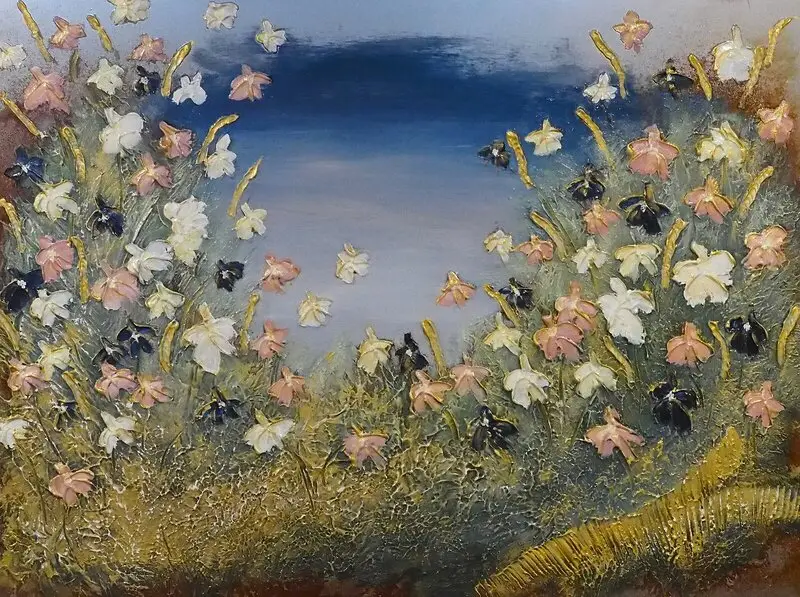 Akrylmålning Ljuv sommar av Emma Lindgren