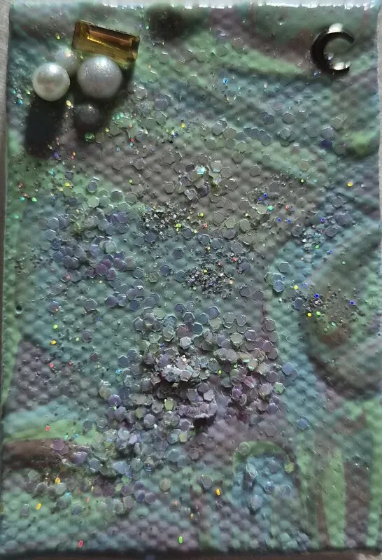 Akrylmålning Treasure av Ronja Stenbäck