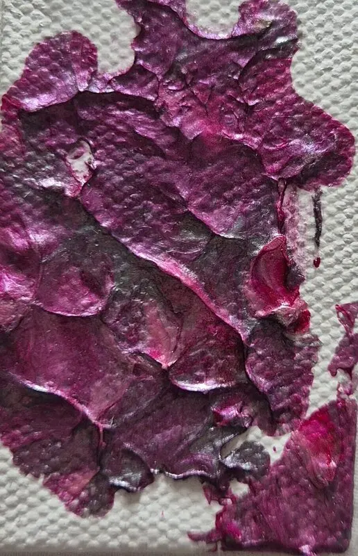 Akrylmålning Purple plosh av Ronja Stenbäck