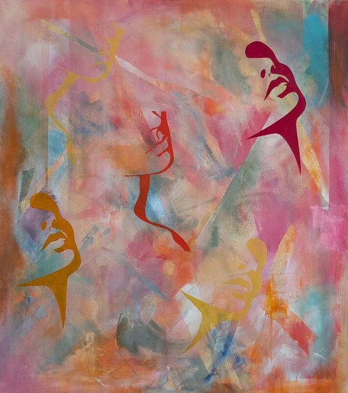 Akrylmålning I'm Not The Only One av Camilla Bruhn