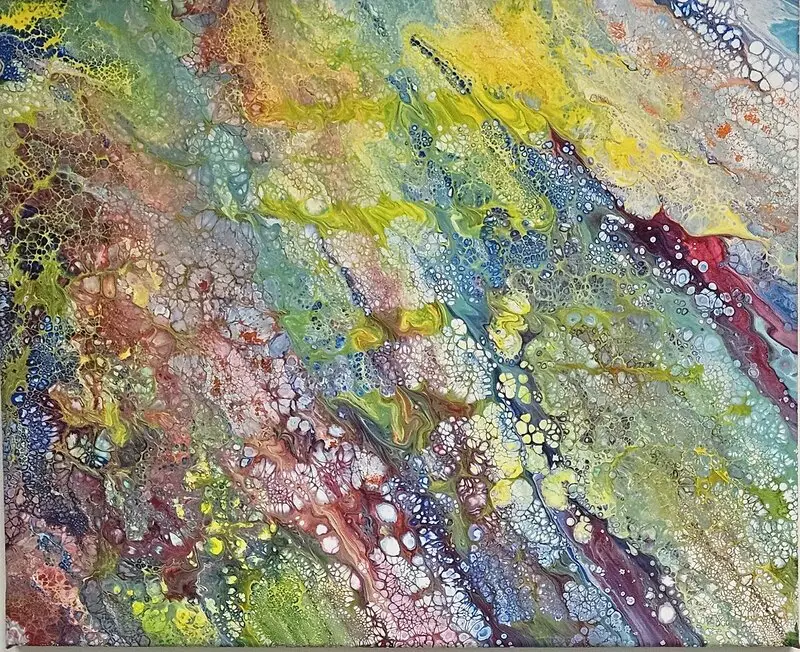 Akrylmålning Glädje av Pernilla Andersson