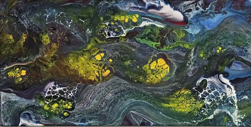 Akrylmålning Naturens pulsslag av Pernilla Andersson