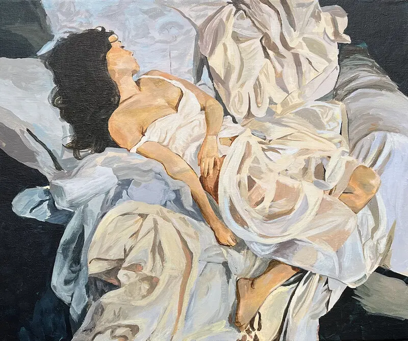 Akrylmålning Behaglig melankoli av Julija D