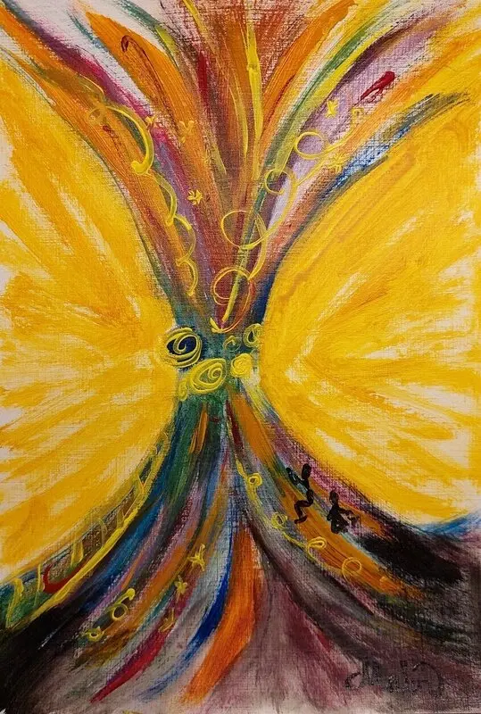 Akrylmålning Resan av Malin Eriksson