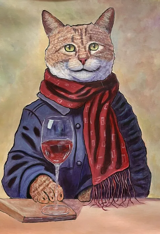 Akrylmålning Vinston av Mark Salinger