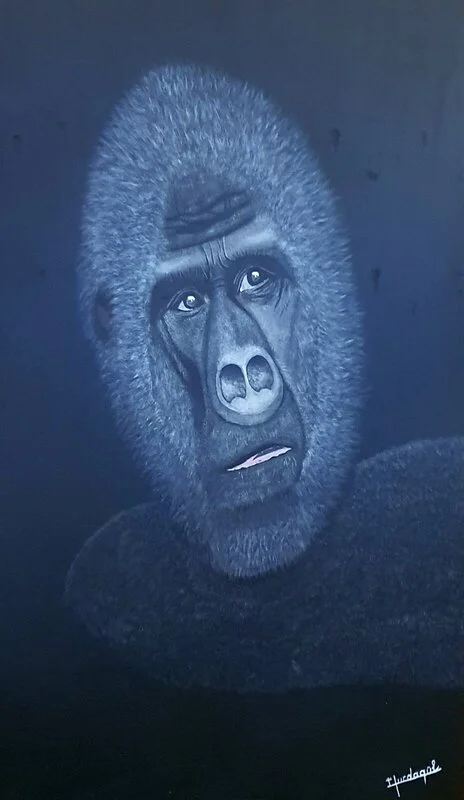 Akrylmålning Monkey av Yurdagül Ümran