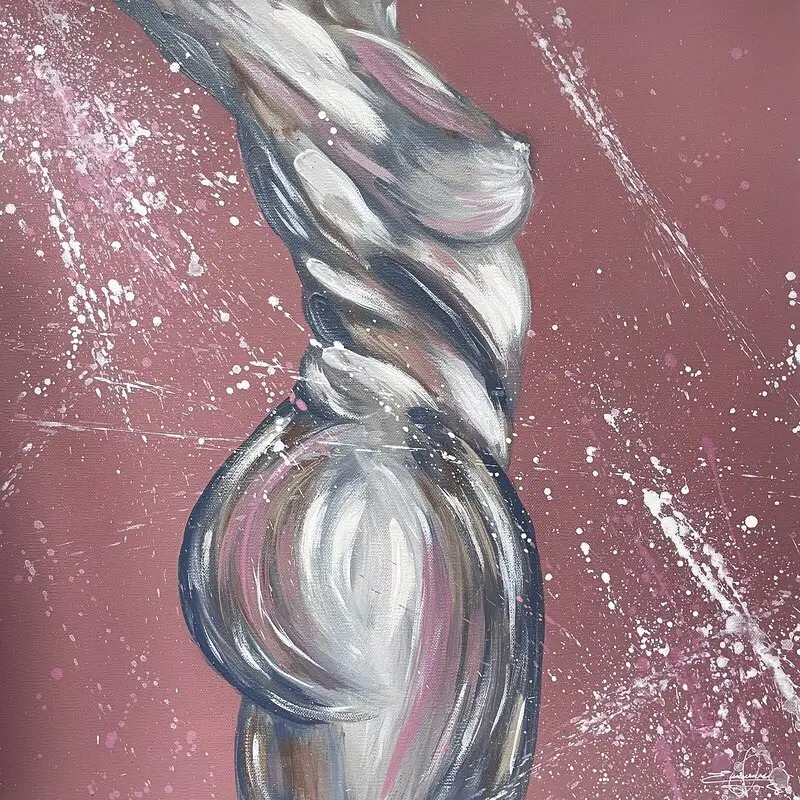 Akrylmålning Devine femme pt.3 av Emmy (Emarianaw)