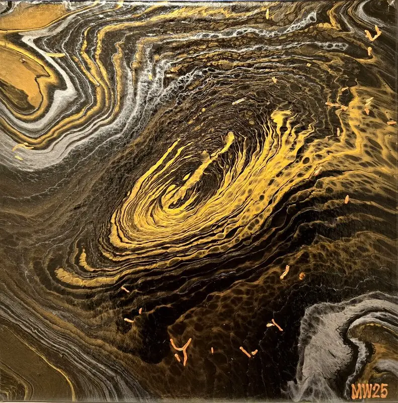 Akrylmålning Guldberg av Marita Westerberg