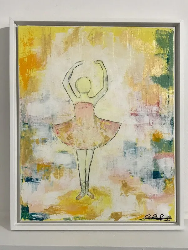 Akrylmålning Piruett av Caroline Stenberg