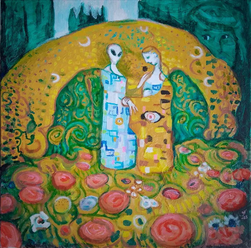 Akrylmålning The Forest is the Wedding Witness av Stefan Nyman