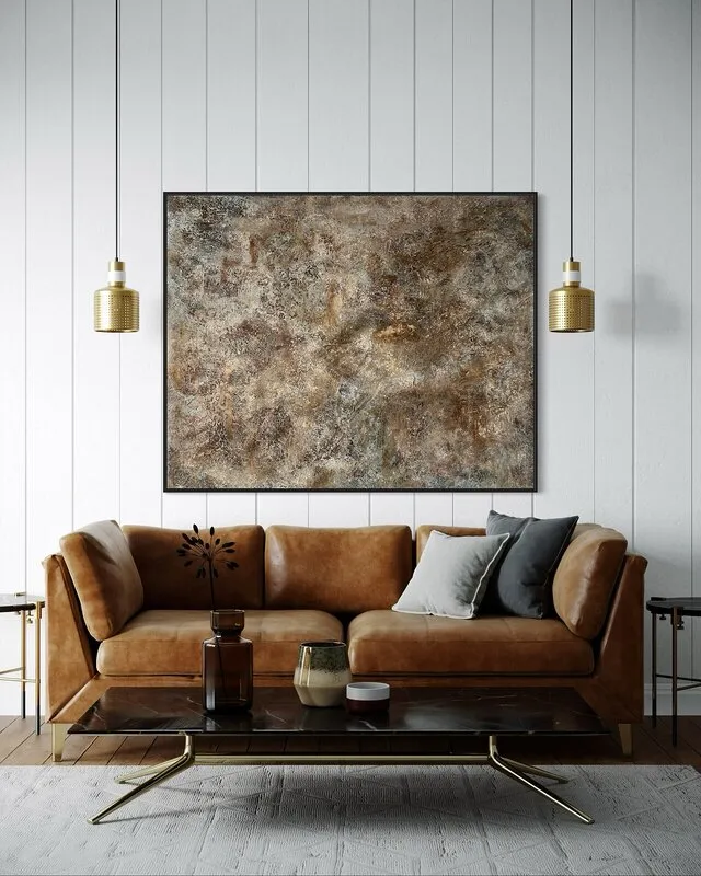 Akrylmålning Brown Shadow av Susanna Hojas