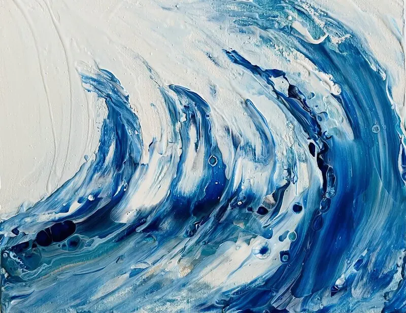 Akrylmålning Waves av Amie Norrman Söderman