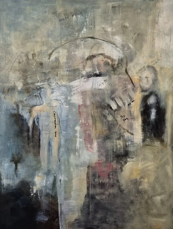 Oljemålning Mata apan - Confirmation bias av Christian Svensson