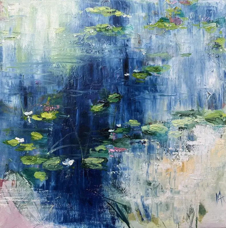 Oljemålning Garden of Monet av Annette MA Stocker