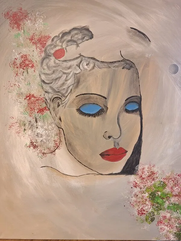 Akrylmålning Drömmare av Eva Månsson